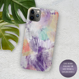 Coque iPhone 15 Pro Max Violet violet Aqua Turquoise Coral Art Peinture