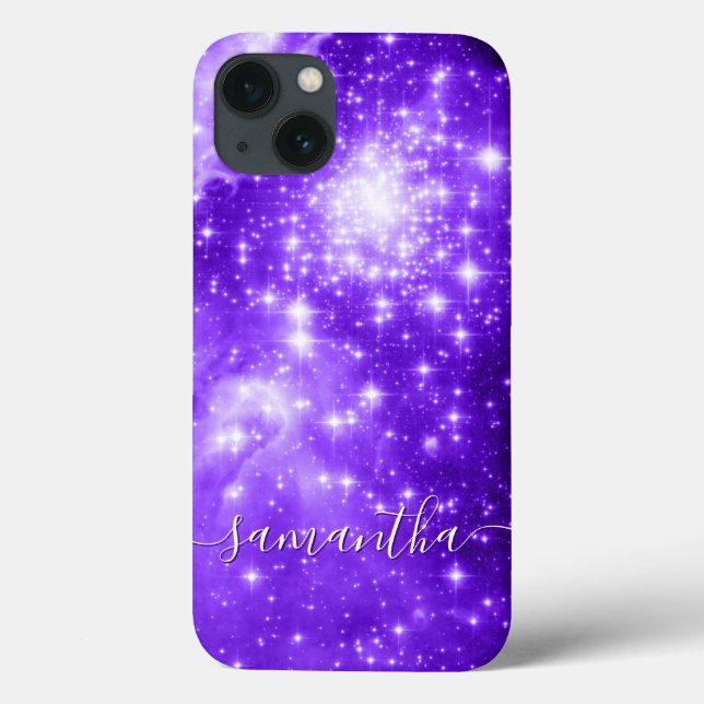 Coques Case-Mate iPhone Violet Violet Étoiles Étincelantes Céleste Photo (Verso)