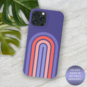 Case-Mate iPhone Case Violet violet Pêcher Orange Lignes arrondies Motif