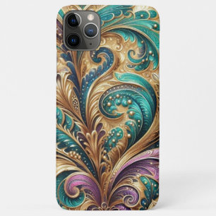 Case-Mate iPhone Case Violet violet Turquoise bleu vert or Motif Paisley