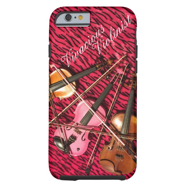 Coques Case-Mate iPhone Violons roses personnalisables de violoniste (Dos)
