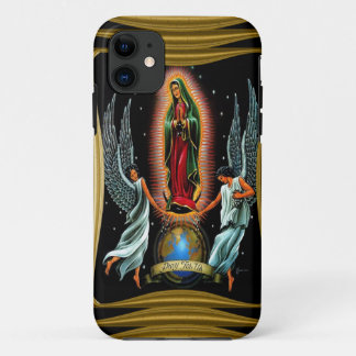 Coques Pour iPhone Virgen De Guadalupe (avec des anges)