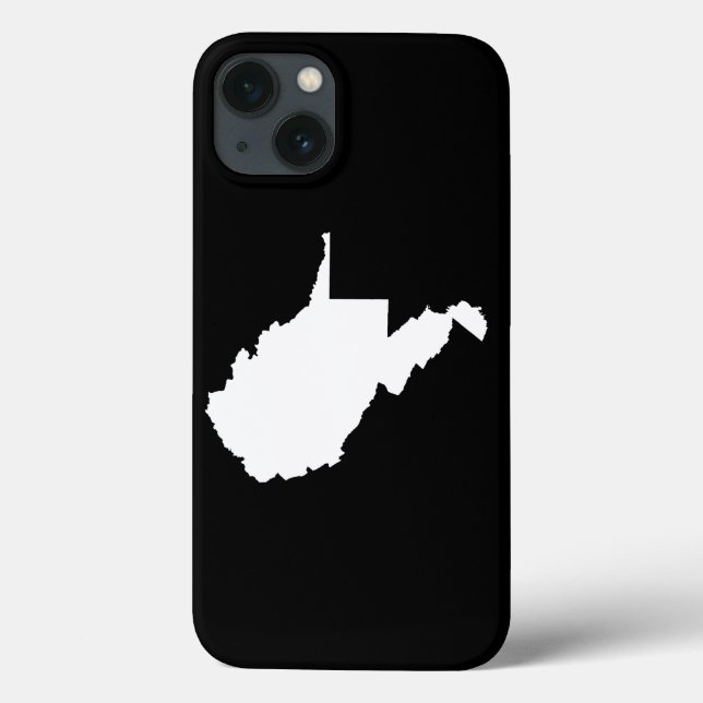 Coques Case-Mate iPhone Virginie-Occidentale blanche et noire (Verso)