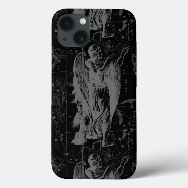 Coques Case-Mate iPhone Virgo Constellation Zodiac Map Hevelius 1690 (Verso)
