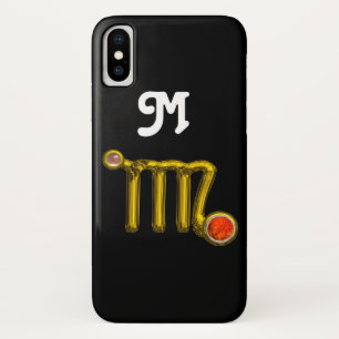 COQUES POUR iPhone VIRGO ORANGE AGATE GOLD ZODIAC SIGNE JEWEL MONOGRA
