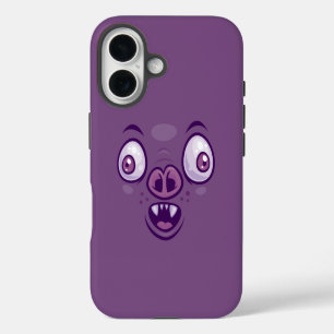 Coque Pour iPhone 16 Visage de Chauve-Souris Vampire de Dessin Animé Fa
