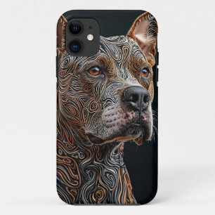 Case-Mate iPhone Case Visage de chien Pitbull puissant Esthétique animal