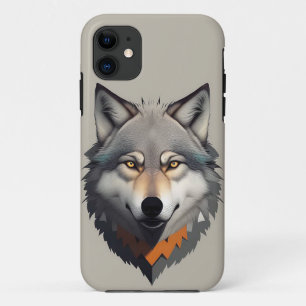 Case-Mate iPhone Case Visage de loup réaliste avec des yeux jaunes perça