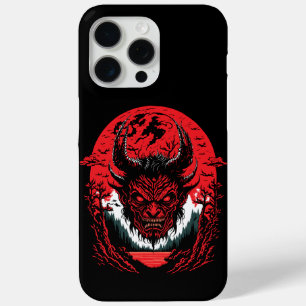Coque iPhone 15 Pro Max Visage diabolique Satan   Design graphique de la t