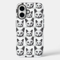 Visages minimalistes de chats