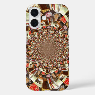 Coques iPhone 16 Vision Psychédélique   Teintes Abstraites Brun Ter