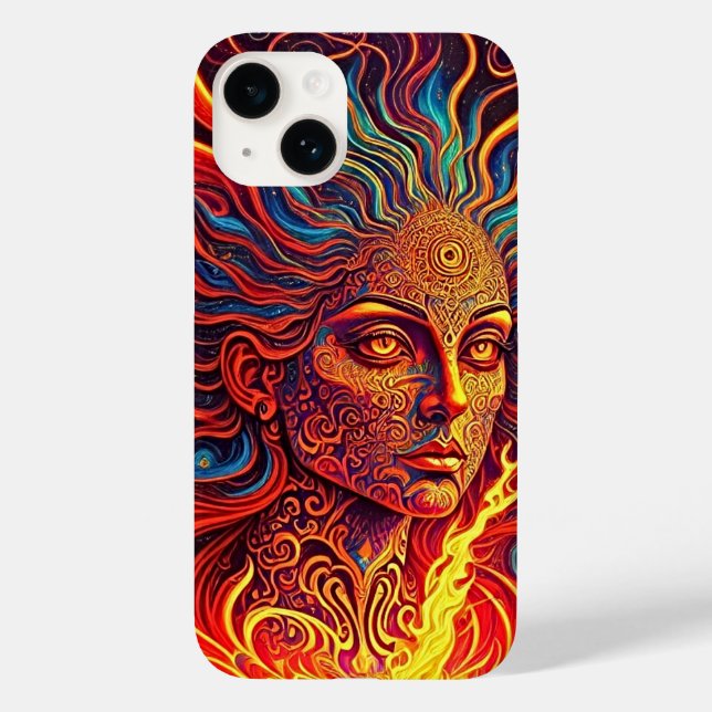 Coques Case-Mate iPhone Visionnaire fille avec troisième oeil Pastel Psych (Verso)
