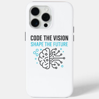 Coque iPhone 15 Pro Max Visionnaire technologique futuriste : Code binaire