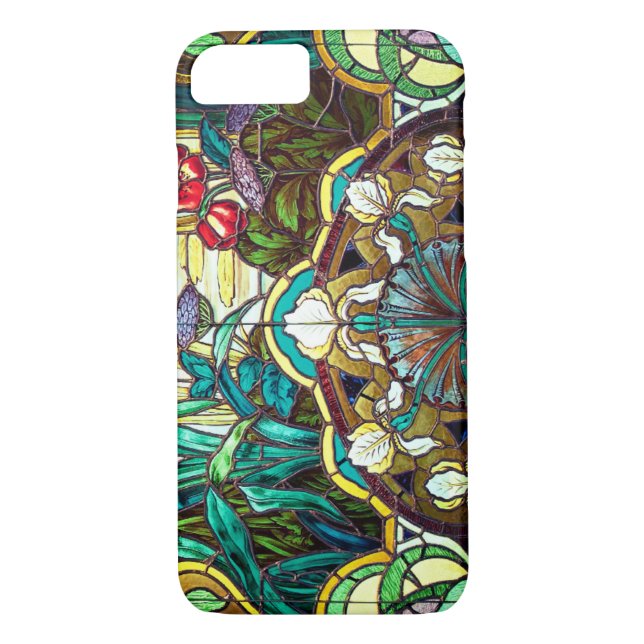 Coques Case-Mate iPhone Vitrail Art nouveau floral (Dos)