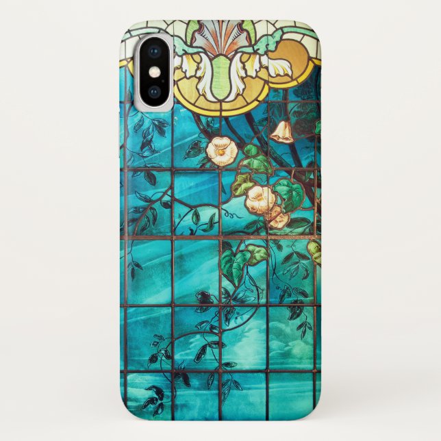 Coques Case-Mate iPhone Vitrail Art nouveau look floral victorien (Dos)