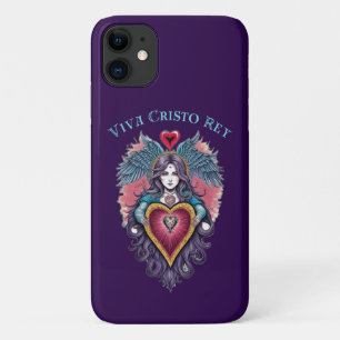 Case-Mate iPhone Case Viva Cristo Rey Angel Vintage catholique
