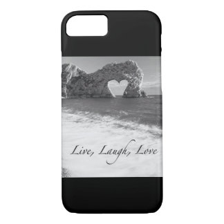 Coque iPhone 8/7 Vivant, rire, cas de téléphone d'amour
