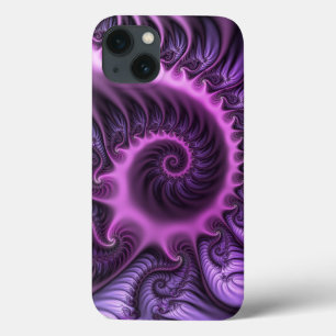 Case-Mate iPhone Case Vivid Cool Abstrait rose violet Fractal Art Spiral