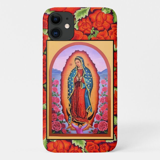 Coques Case-Mate iPhone Vivid Notre-Dame de Guadalupe Jolies Roses (Dos)