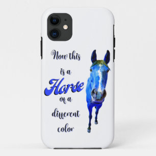 Case-Mate iPhone Case Voici un cheval d'une couleur différente en bleu