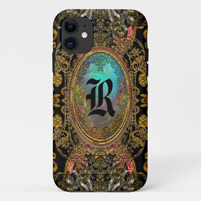 Coques Case-Mate iPhone Voitbanne Magnifique Monogramme romantique unique (Dos)
