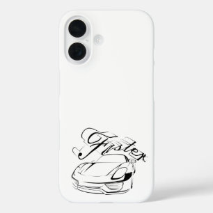 Coque Pour iPhone 16 Voiture de course en tribaux