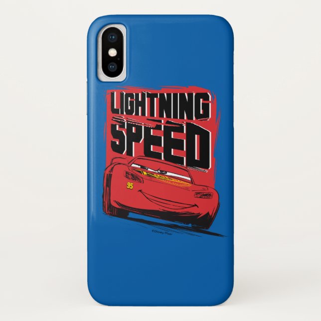 Coques Case-Mate iPhone Voitures 3| Éclair McQueen - Vitesse d'éclair (Dos)