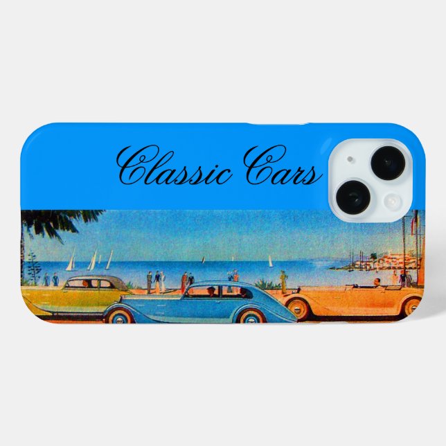 COQUES Case-Mate iPhone VOITURES SKY BLUE JAUNE (Verso (horizontal))