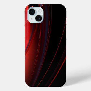 Coque iPhone 15 Mini Vol de nuit. L'Art Abstrait Élégant Dans Des Ton