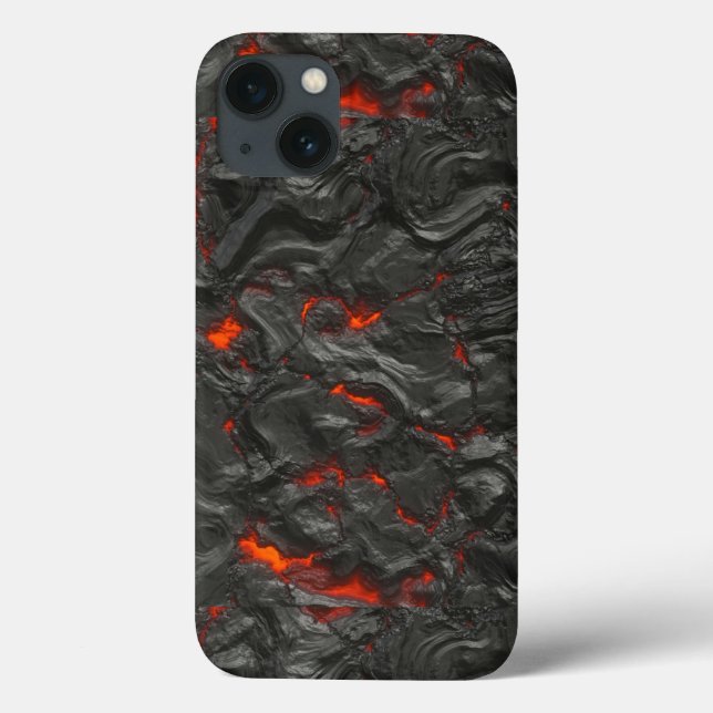 Coques Case-Mate iPhone Volcan de lave molle noir et rouge (Verso)