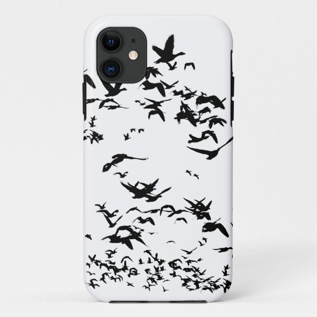 Coques Case-Mate iPhone Voler d'animaux de faune d'oiseaux d'oies de neige (Dos)