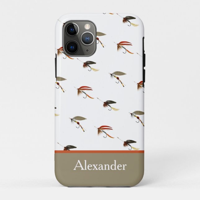 Coques Case-Mate iPhone Volet truite Mouches de pêche Aquarelle (Dos)