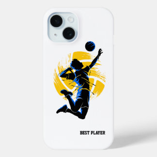 Coque Pour iPhone 15 Volley-ball meilleur joueur | Professionnel