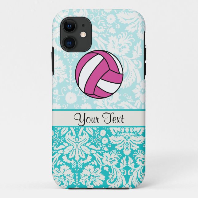Coques Case-Mate iPhone Volley-ball rose; Motif Damas (Dos)