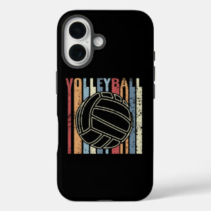 Coque Pour iPhone 16 Volley-ball Vintage rétro