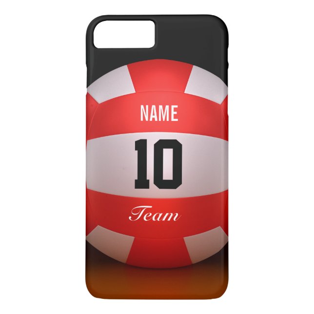 Coques Case-Mate iPhone Volleyball rouge fait sur commande (Dos)