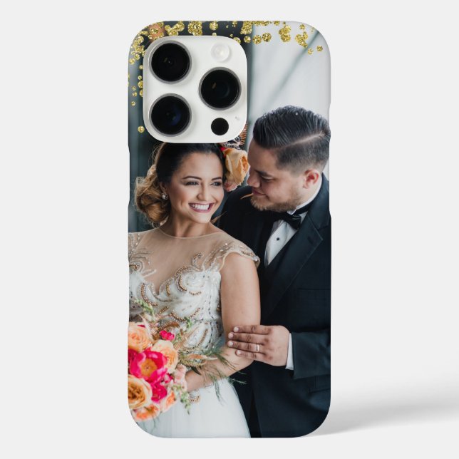 Coques Case-Mate iPhone Vos Couples préférés Photo Gold Sparkles (Verso)