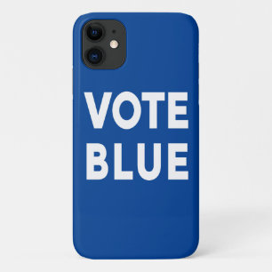 Case-Mate iPhone Case Vote Bleu texte en gras sur bleu