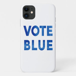 Case-Mate iPhone Case Votez le texte bleu bleu bleu bleu couleur bleu
