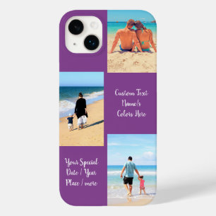 Coque Pour iPhone 14 Plus Votre boîtier photo Collage iPhone Nom de texte pe