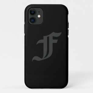 Coque Case-Mate Pour iPhone Votre conception grise de lettre et noire