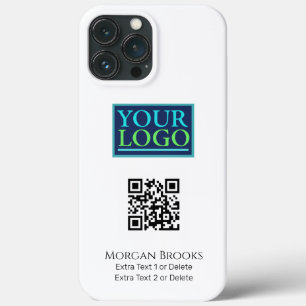 Case-Mate iPhone Case Votre logo/Art/Photo, Code QR, Nom/Info sur Blanc