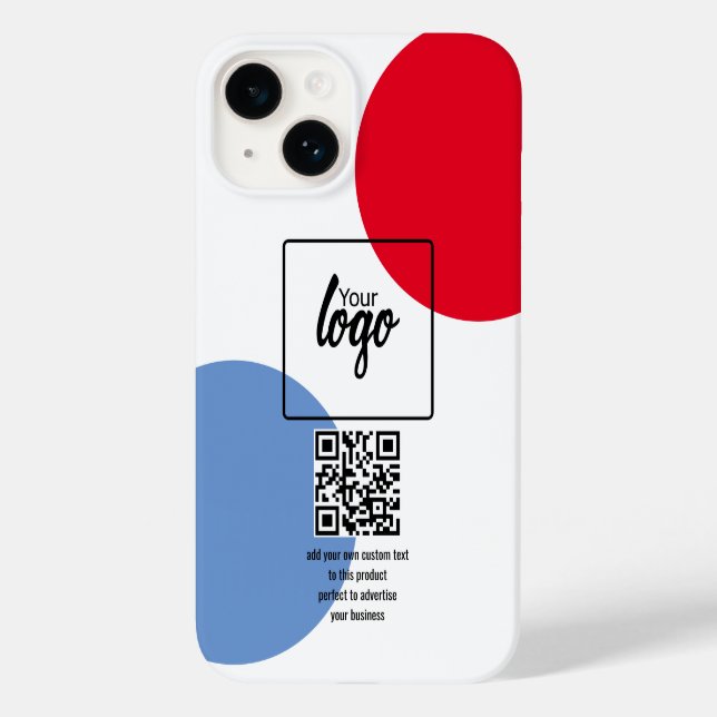 Coques Case-Mate iPhone Votre logo d'entreprise Code QR et texte (Verso)