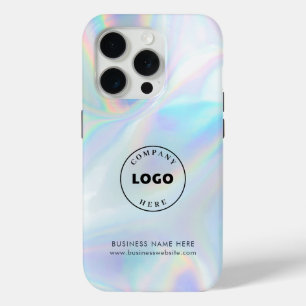 Coque iPhone 15 Pro Votre logo d'entreprise Holographique Employés d'e