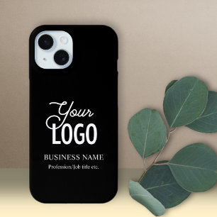 Coque Pour iPhone 15 Votre logo et nom d'entreprise, etc. Texte personn