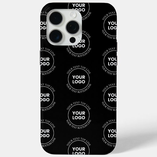 Coques Case-Mate iPhone Votre logo et votre texte modifiable | Motif répét (Verso)