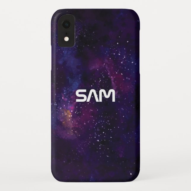 Coques Case-Mate iPhone Votre monogramme dans l'espace (Dos)