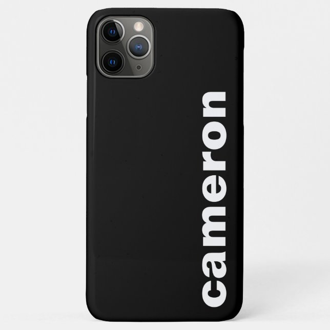 Coques Case-Mate iPhone Votre nom Moderne Noir (Dos)