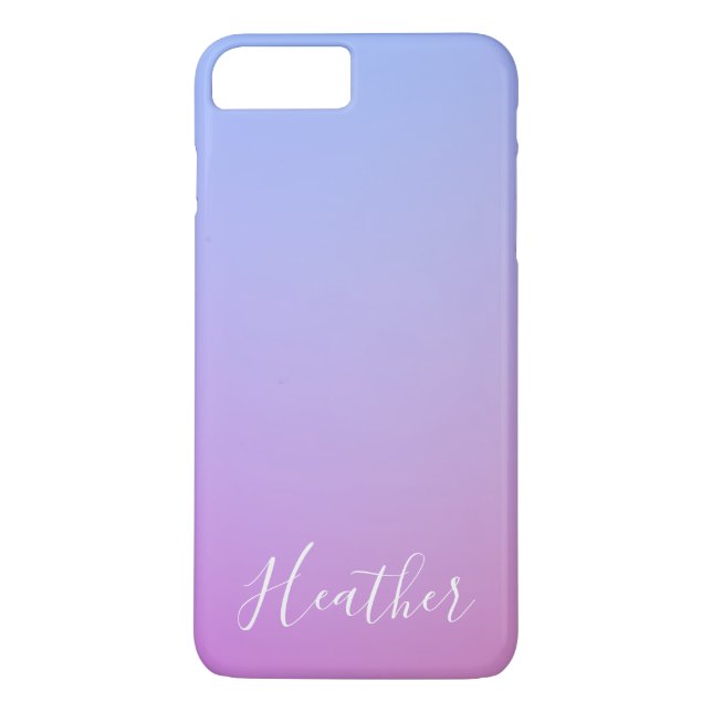 Coques Case-Mate iPhone Votre nom ou mot | Rose et bleu violet (Dos)