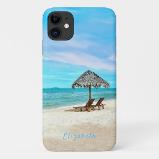 Case-Mate iPhone Case Votre nom Scène de plage de sable tropical